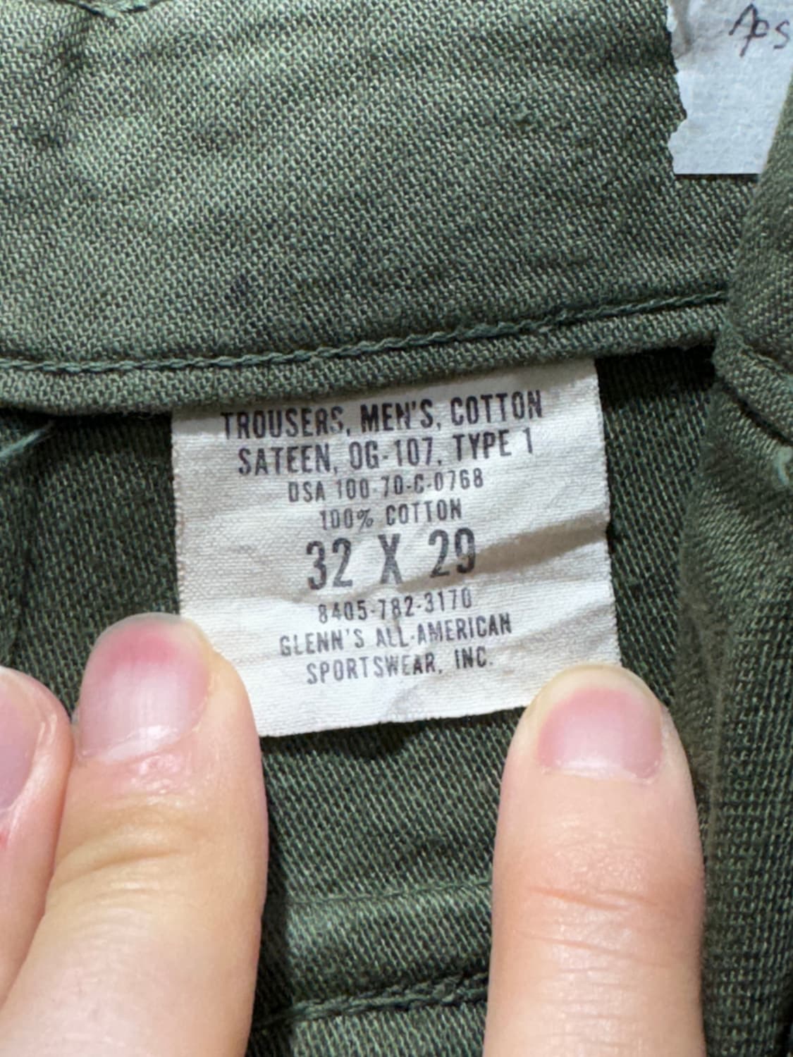 70s US Army OG107 퍼티그 팬츠 상품이미지5