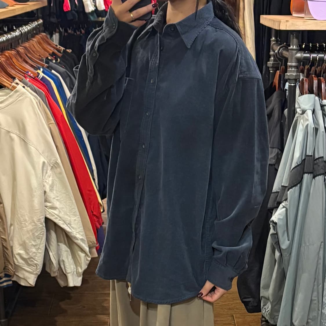 [HI] Carhartt 칼하트 코듀로이 긴팔셔츠 블루그레이 상품이미지3
