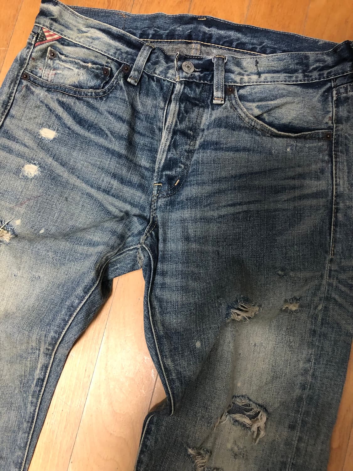 데님앤서플라이 랄프로렌 데미지 빈티지 워싱 데님팬츠 31 상품이미지3