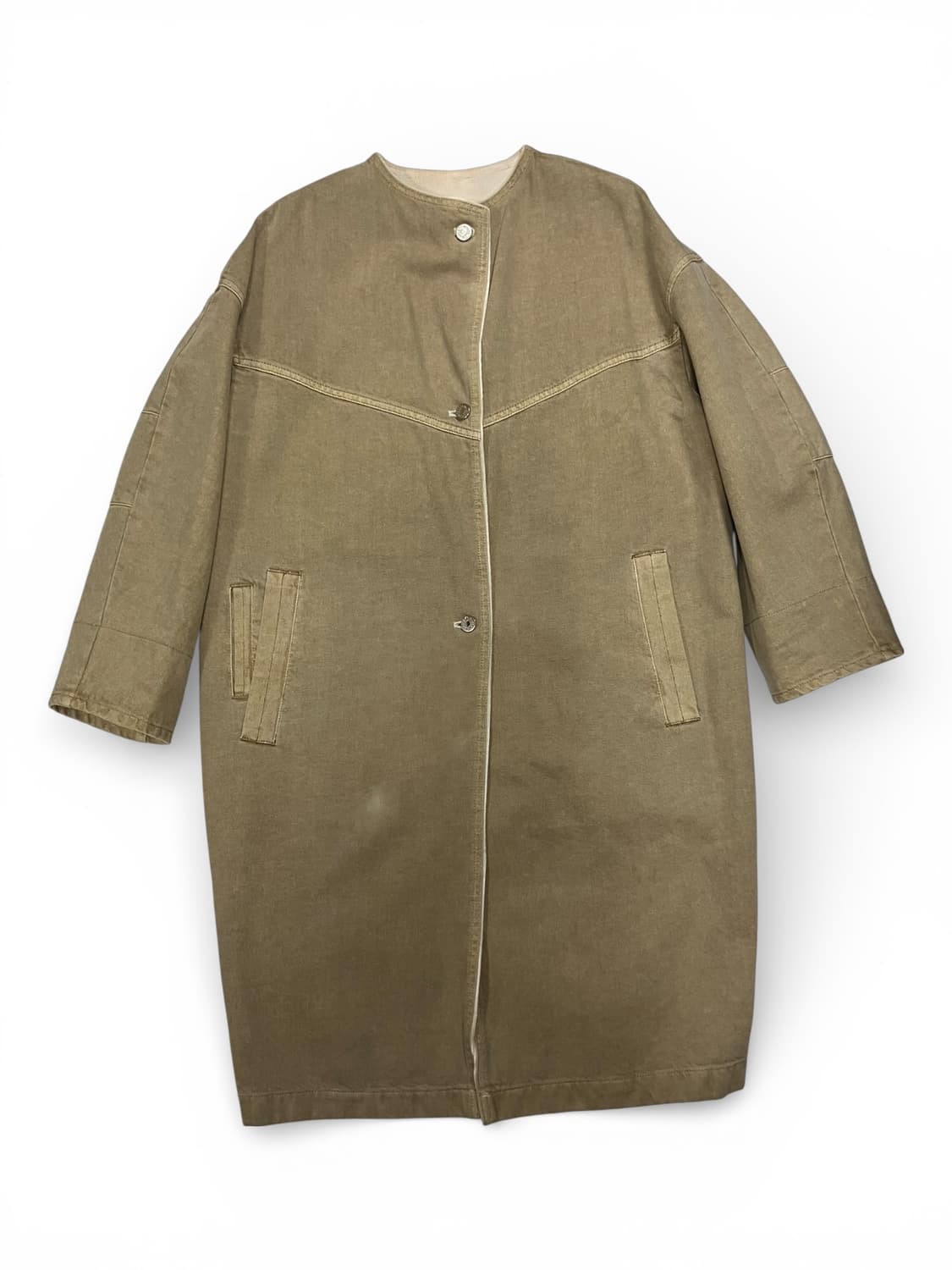 시스템 코튼 베이지 코트 S 상품이미지2