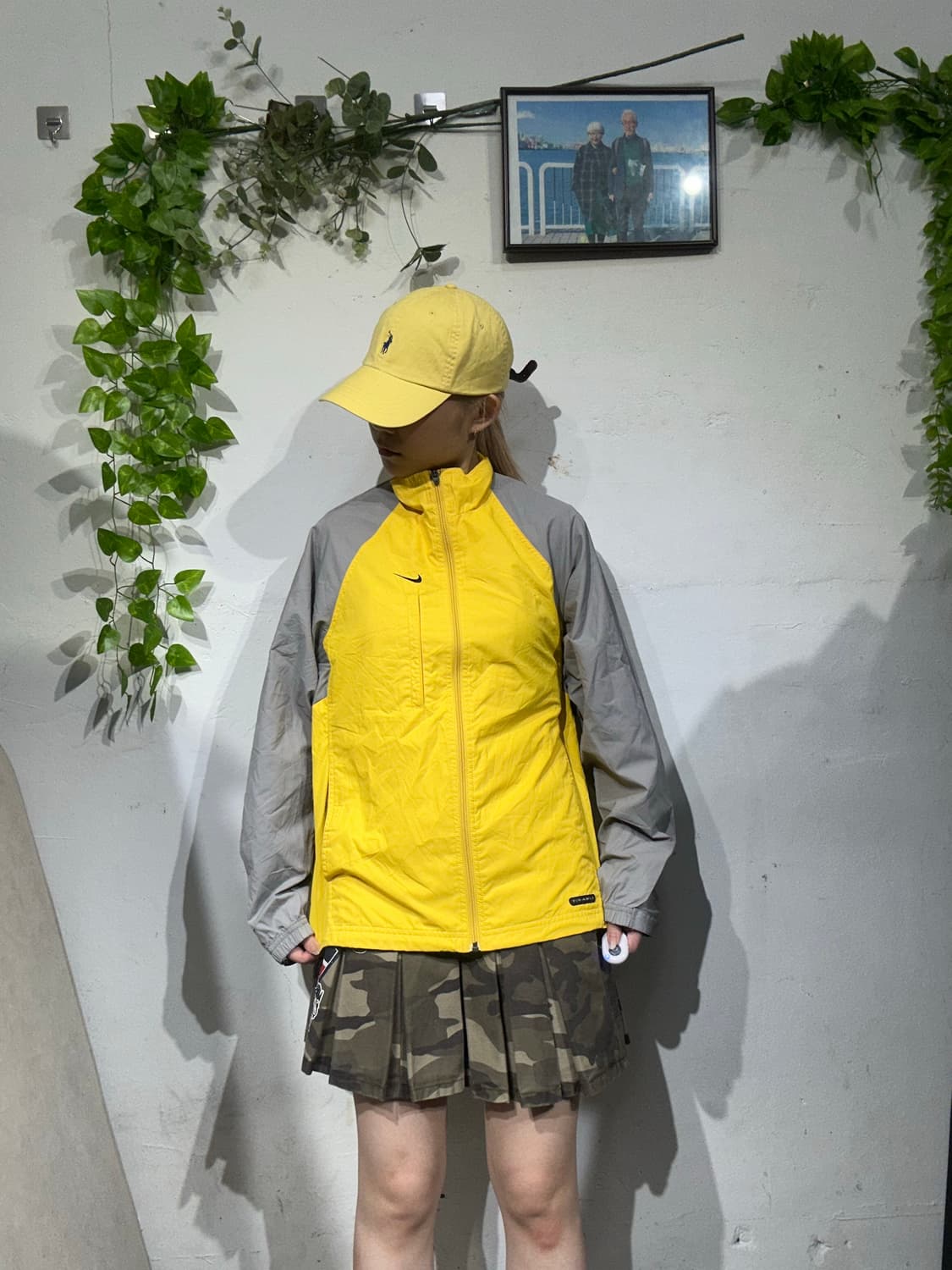 00s 나이키 옐로우 오버핏 바람막이 자켓 S 상품이미지2
