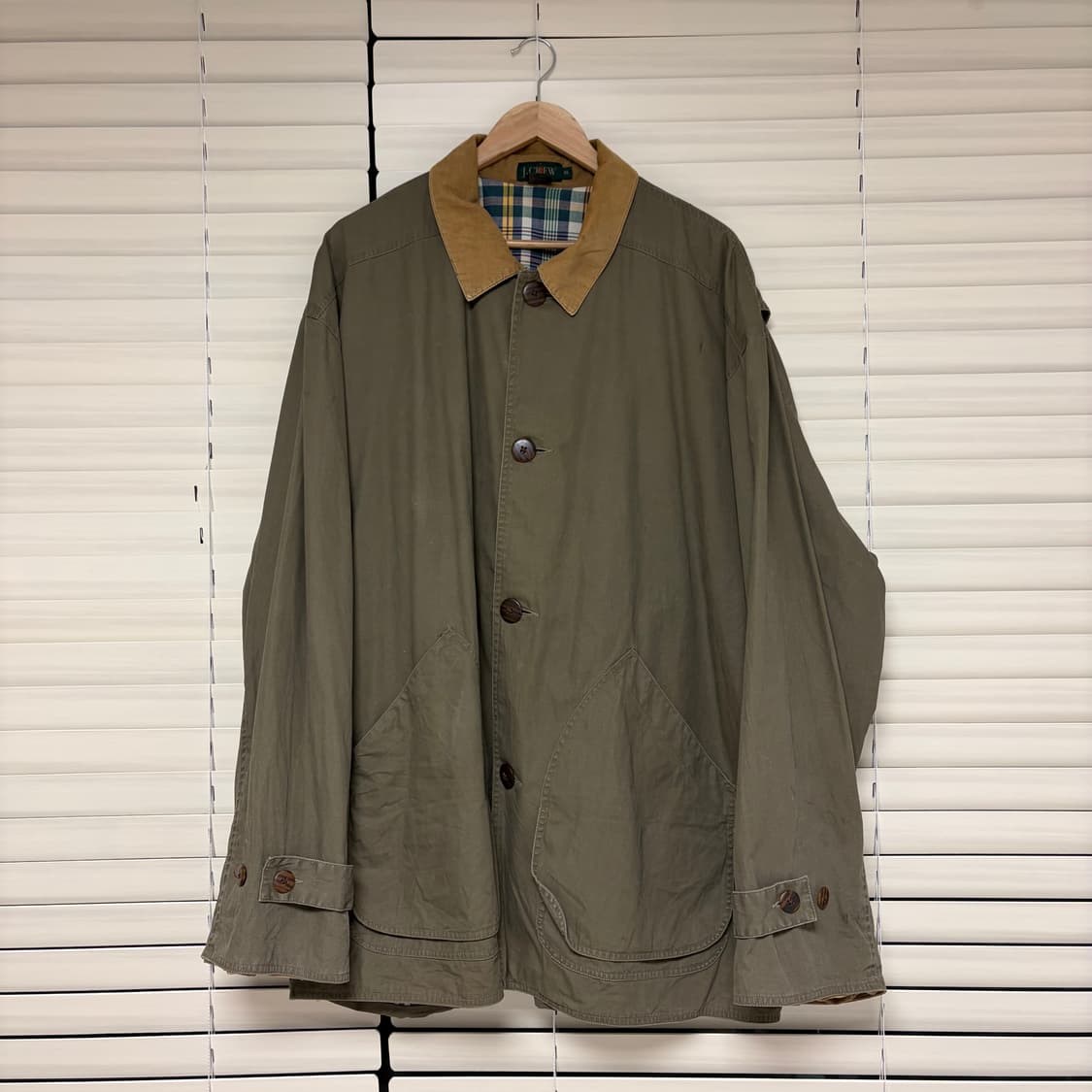 90s 제이크루 J. Crew 코튼 플란넬 카코트 자켓 XL 상품이미지7