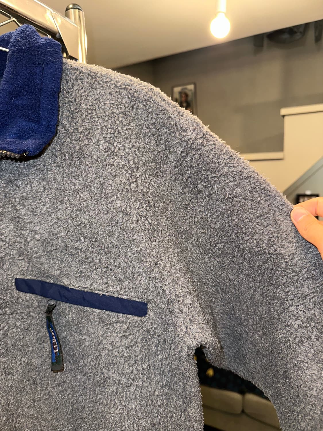 90’s LL Bean grey fleece half zip-up 상품이미지6