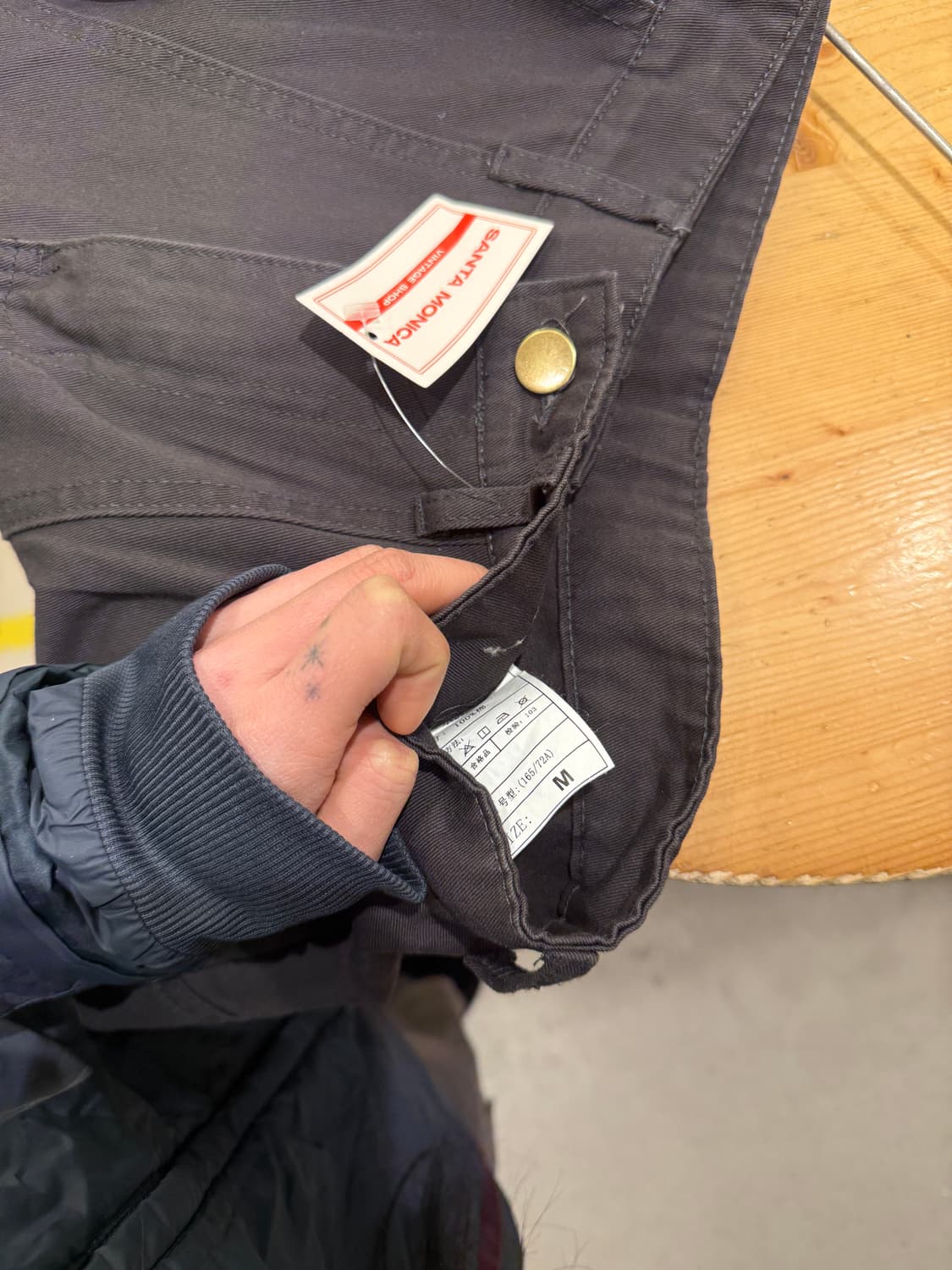 빈티지 차콜 커브드 코튼 팬츠 U560 상품이미지4