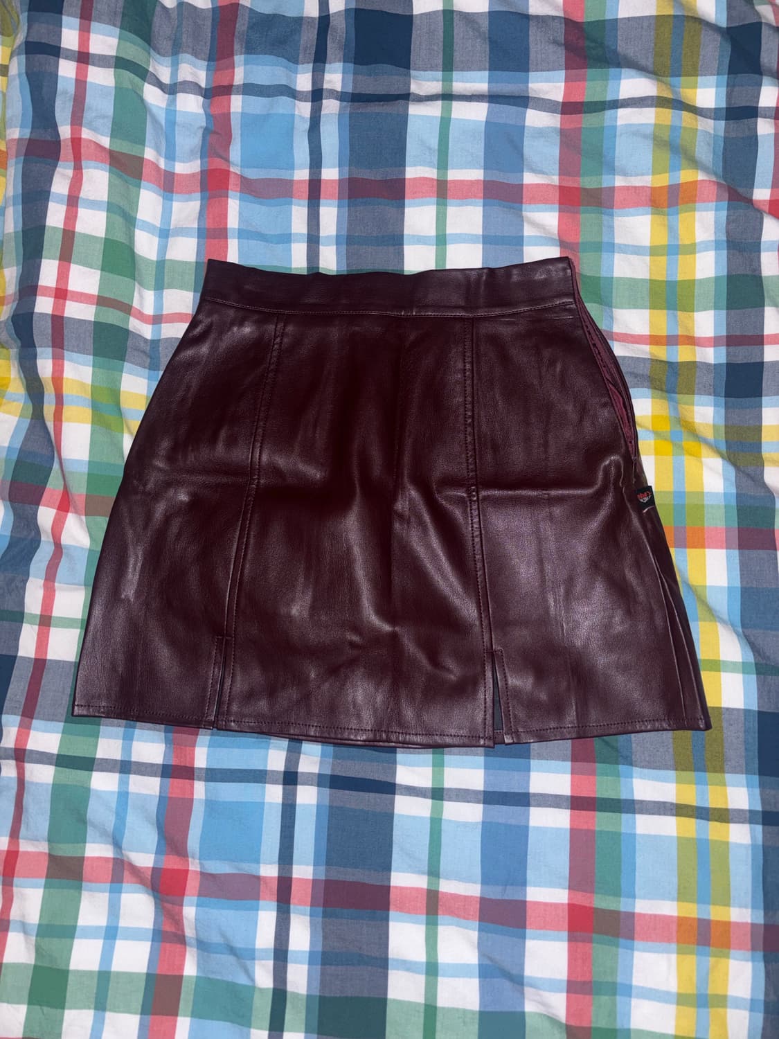 와인색🧖🏻‍♀️🍷 미니스커트 상품이미지1