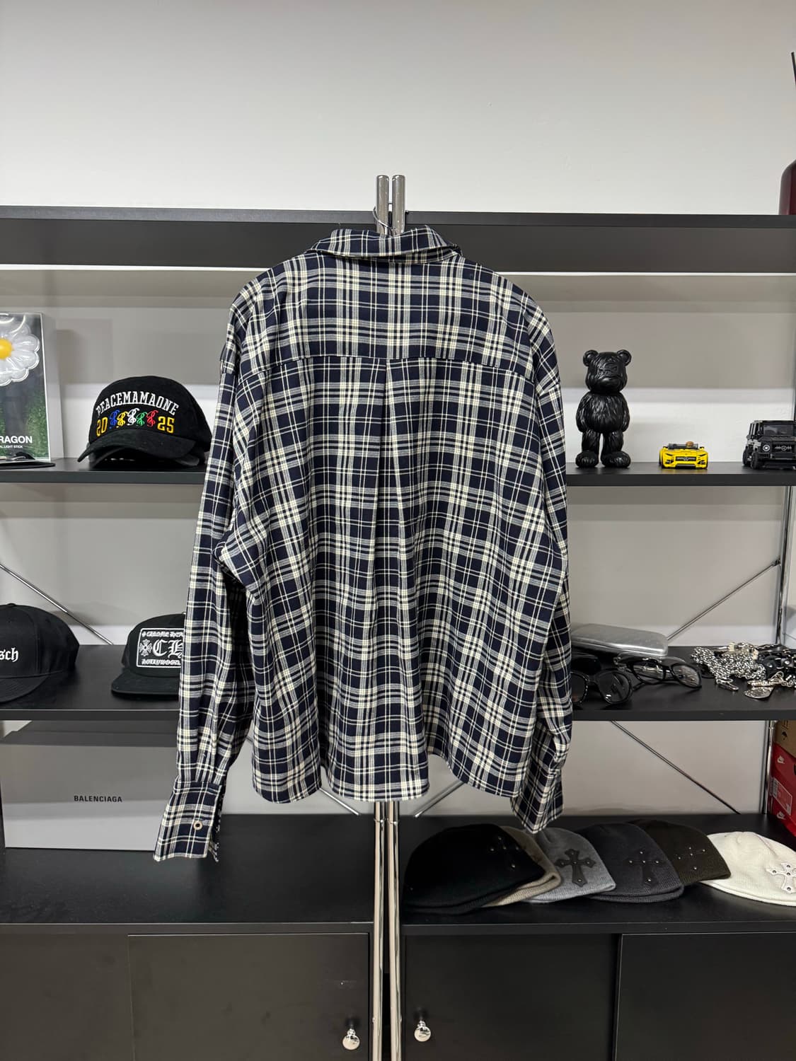 콰스 레트로 체크셔츠 M 사이즈 판매 상품이미지5