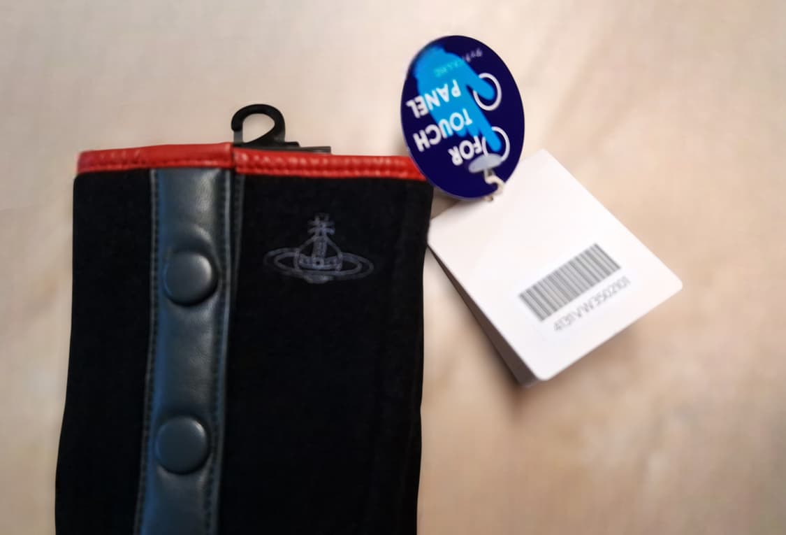 비비안 웨스트우드 orb 자수 투톤 장갑 블랙 (새상품) 상품이미지8