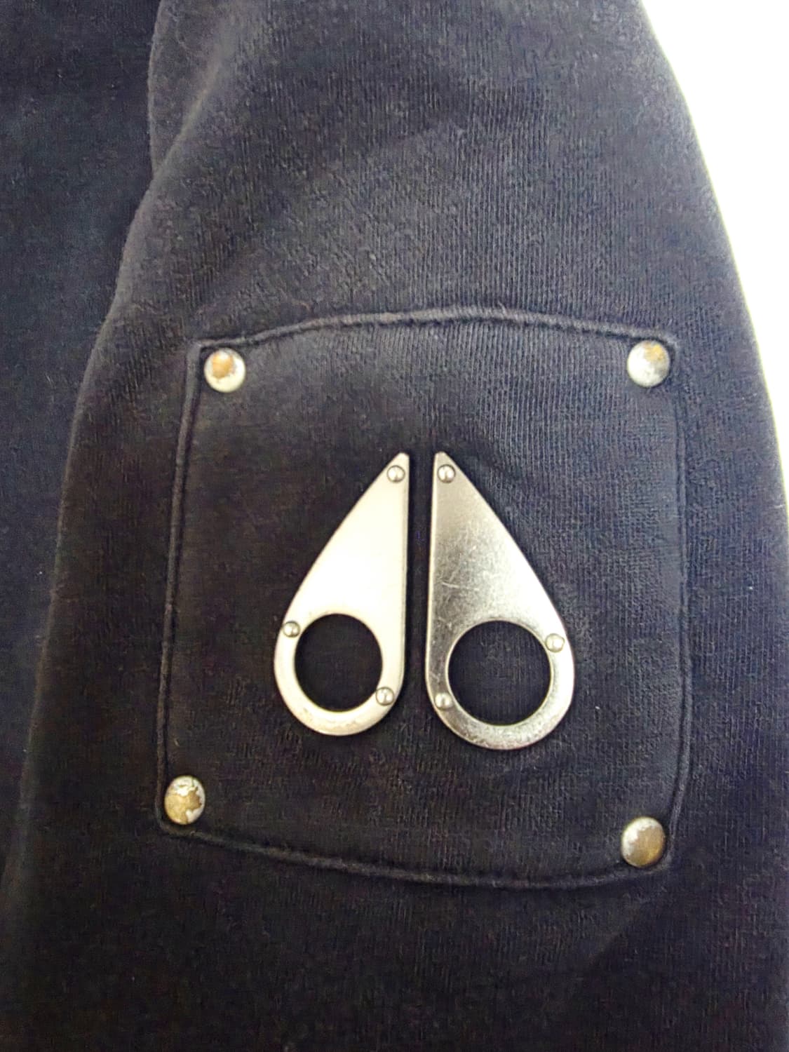 무스너클 블랙 메탈 로고 패딩 안감 후드 집업 L (지퍼수선요망) 상품이미지9