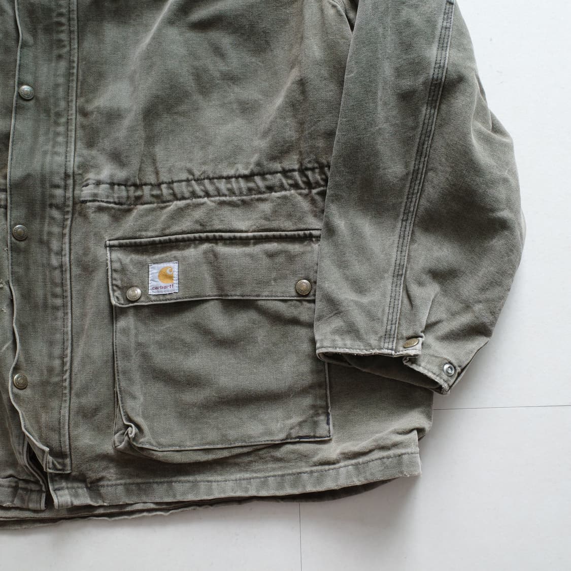 90s 칼하트 샌드스톤 케이프 코트 CW042 MADE IN USA  상품이미지4