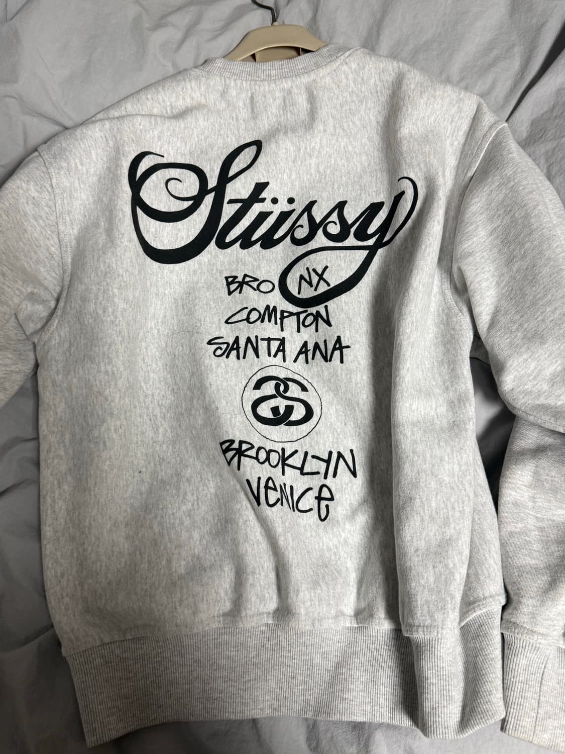 스투시 월드투어 크루넥 애쉬 헤더 2023 S 상품이미지2