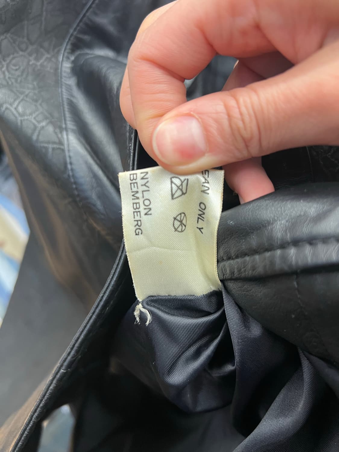 90s Vintage Real Leather Coat with Mink  상품이미지5