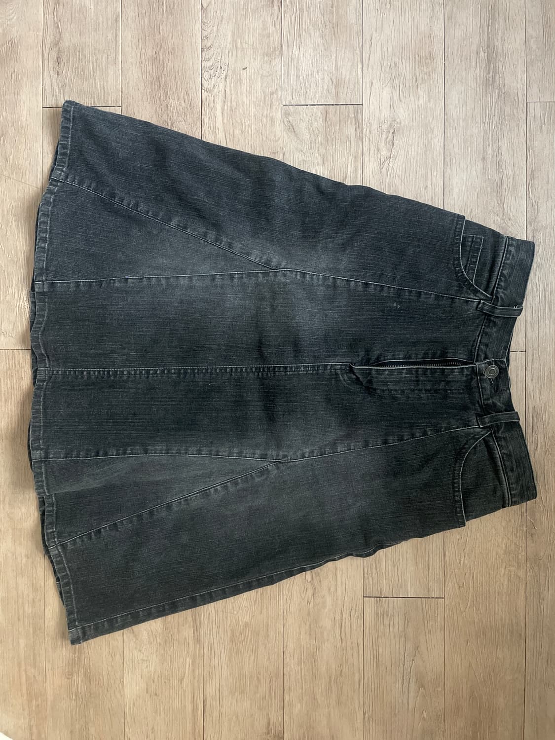 그레이 데님 스커트 상품이미지5