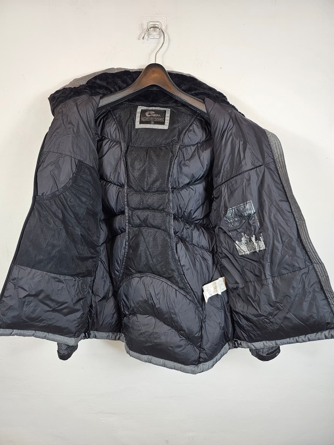 네파 그레이체크 프리미엄 구스패딩 90 S 상품이미지7