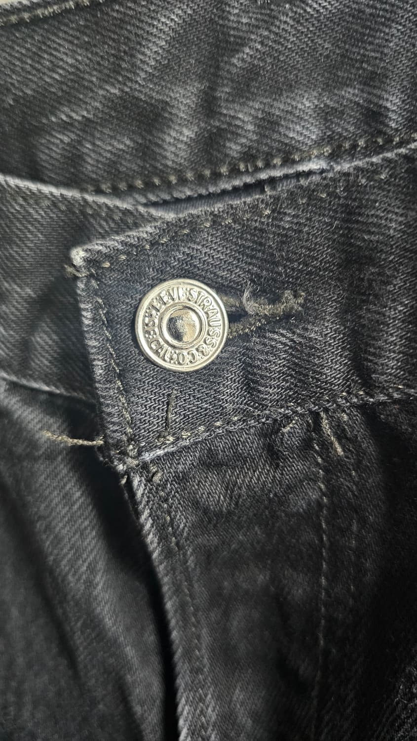 리바이스 501 흑청 블랙진 데님 팬츠 36x32 상품이미지5
