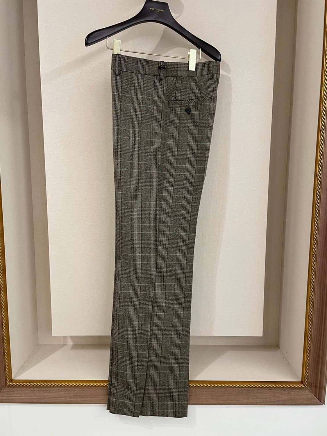 우영미 21SS 브라운 체크 셋업 팬츠 상품이미지1