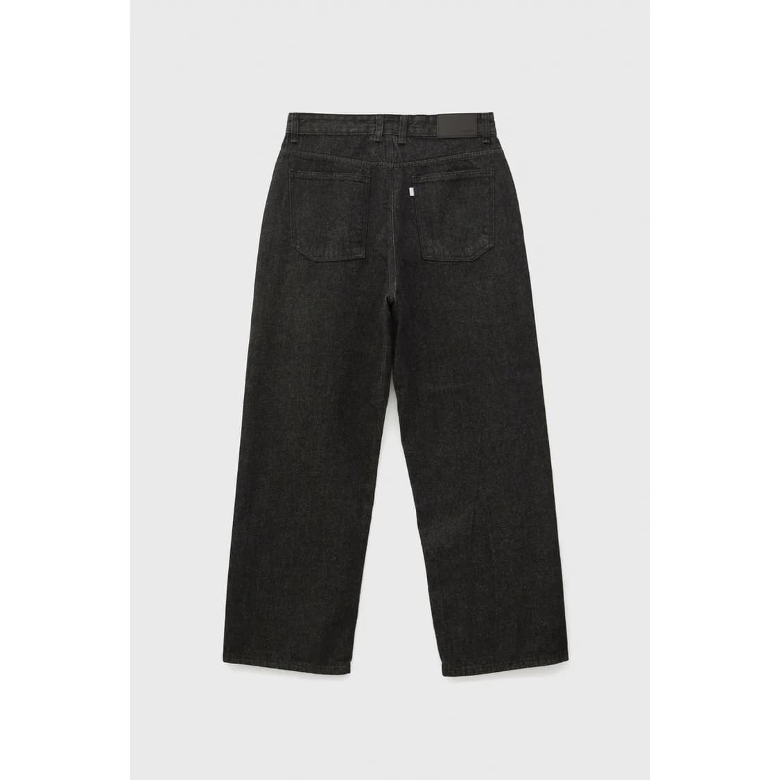 유스 와이드 데님 팬츠 워시드 블랙 상품이미지2