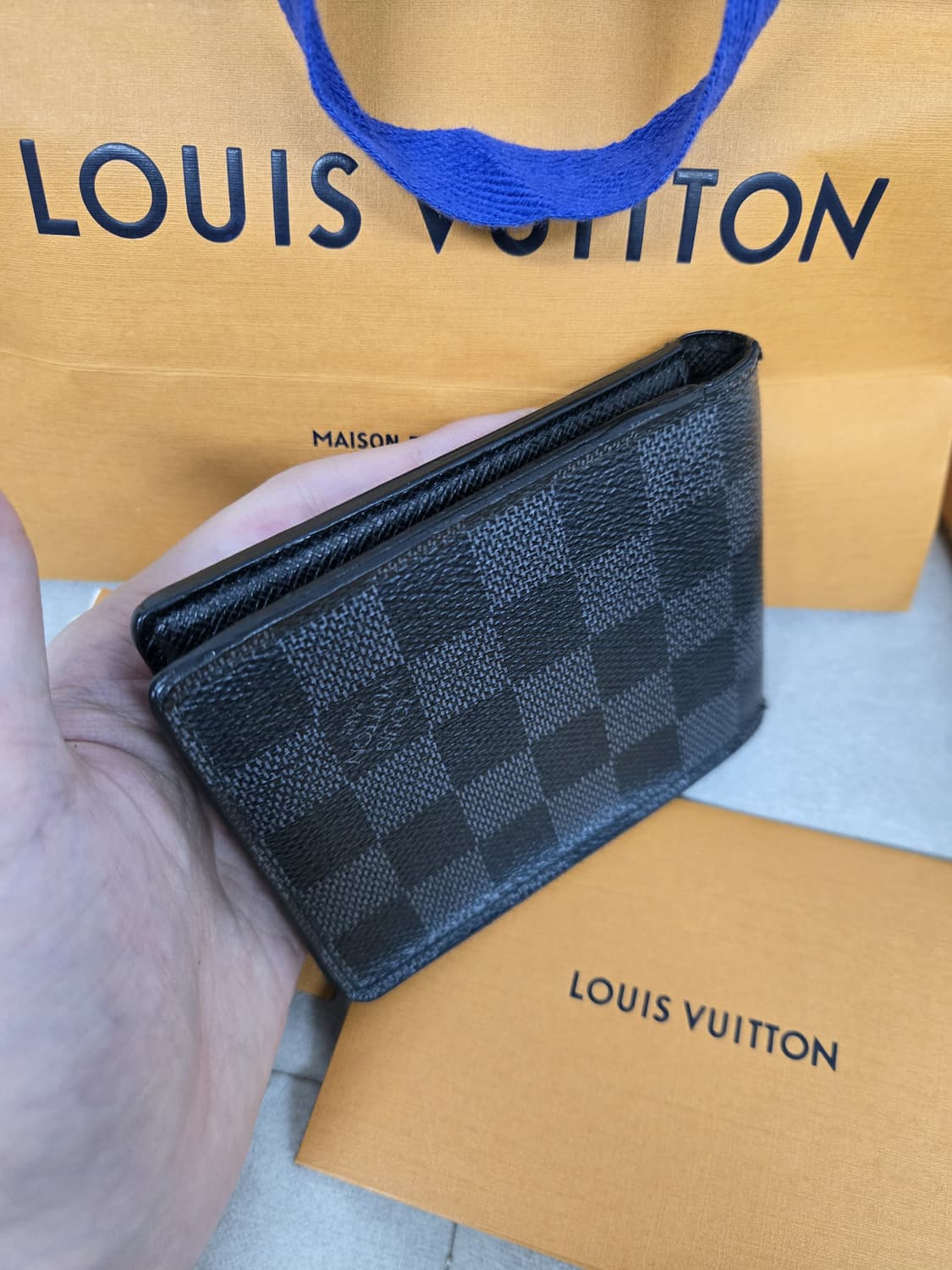 [보증서 정품]루이비통 다미에 반지갑 상품이미지1