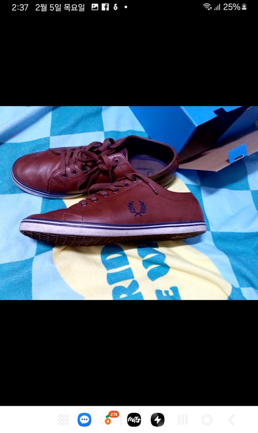 프레드 페리 , 킹스톤 레더 플래닛 스니커즈
사이즈 275ㅡ280 상품이미지5