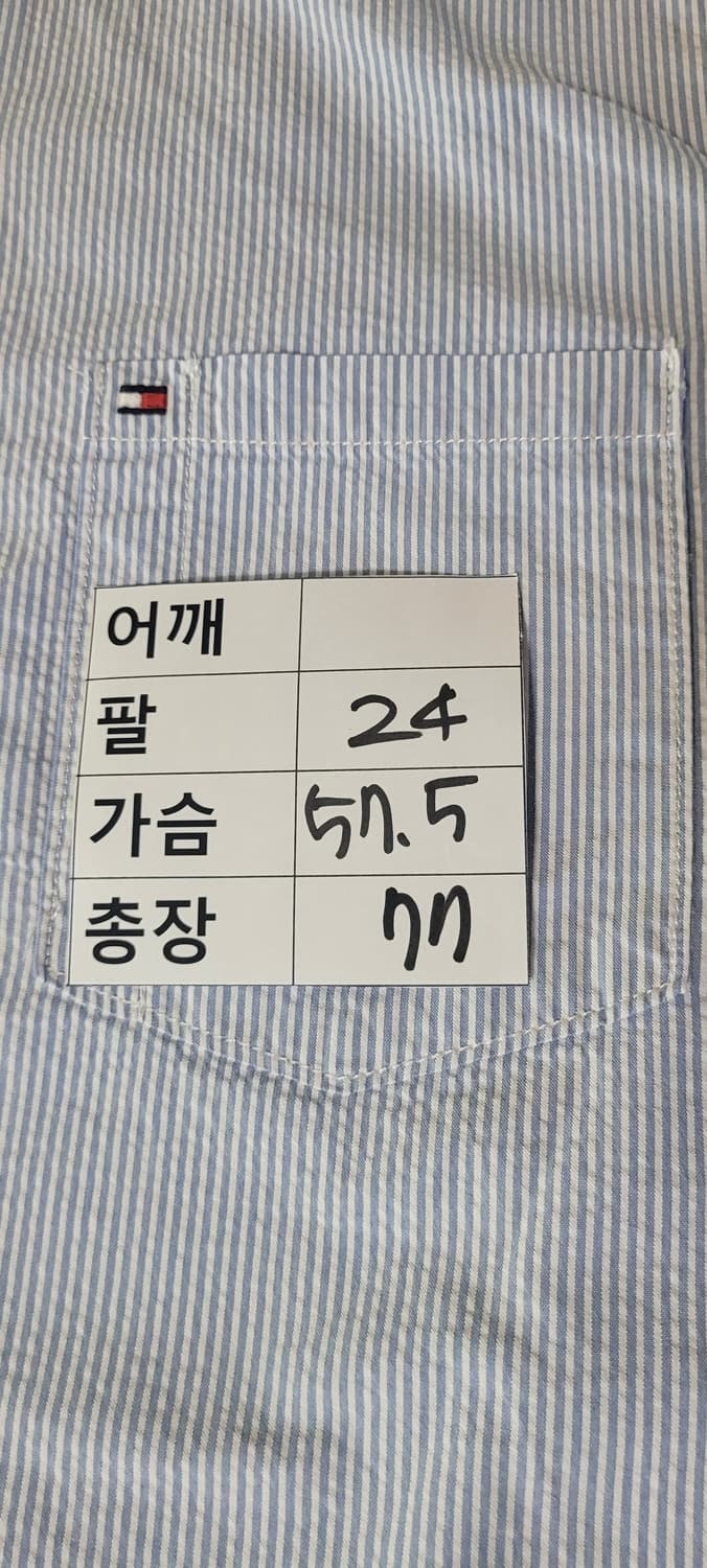 (남성100-105사이즈)타미힐피거 스트라이프 반팔 셔츠 상품이미지7