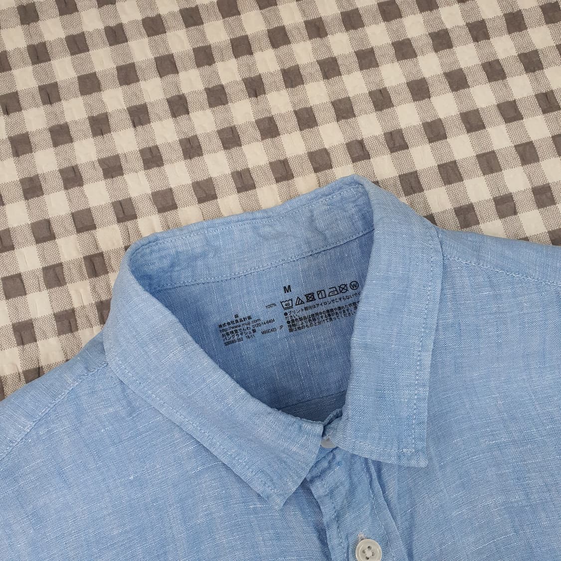무인양품 마100 반소매 셔츠 남자95 상품이미지2