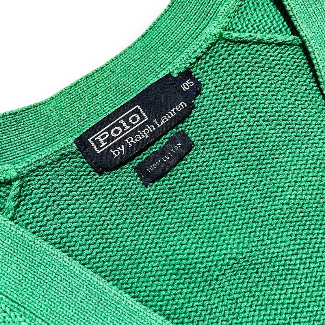 폴로 랄프로렌 90s 그린 코튼 빈티지 가디건 상품이미지4