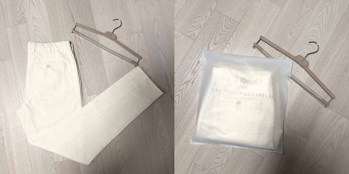브루넬로 쿠치넬리 /크림 베이지 치노 팬츠 / 54 (새상품) 상품이미지3