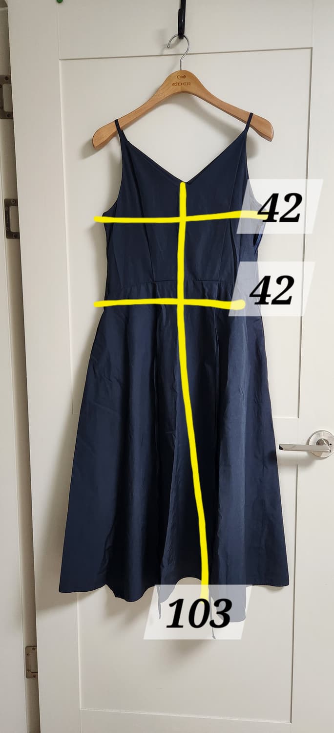 네이비 뷔스티에 롱 원피스 상품이미지4