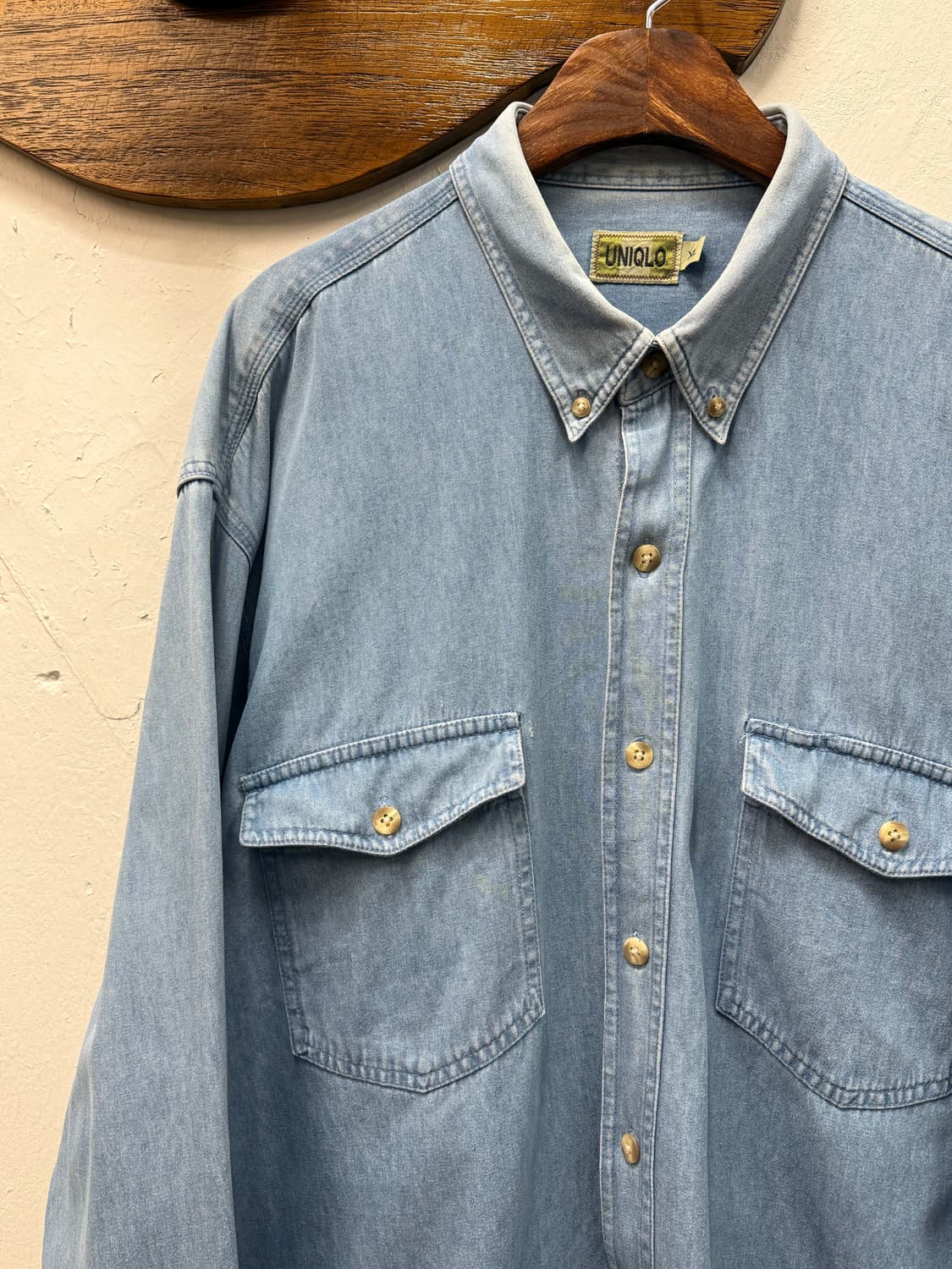 XL) Uniqlo Old Label Denim Button-Down S 상품이미지5