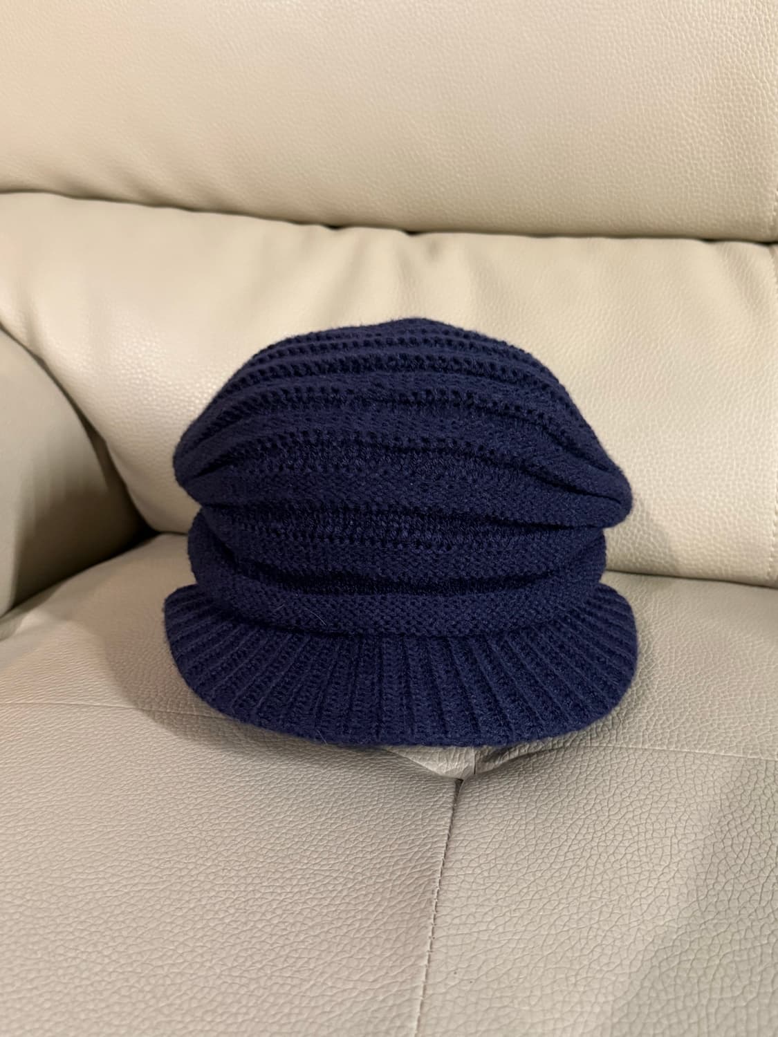 Navy shirring detail knit cap 상품이미지2