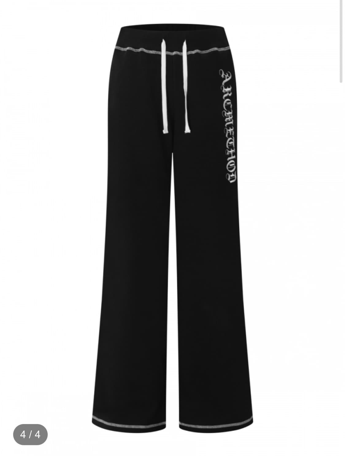 아크메서드 애프터 클래스 로고 부츠컷 팬츠 블랙 상품이미지4