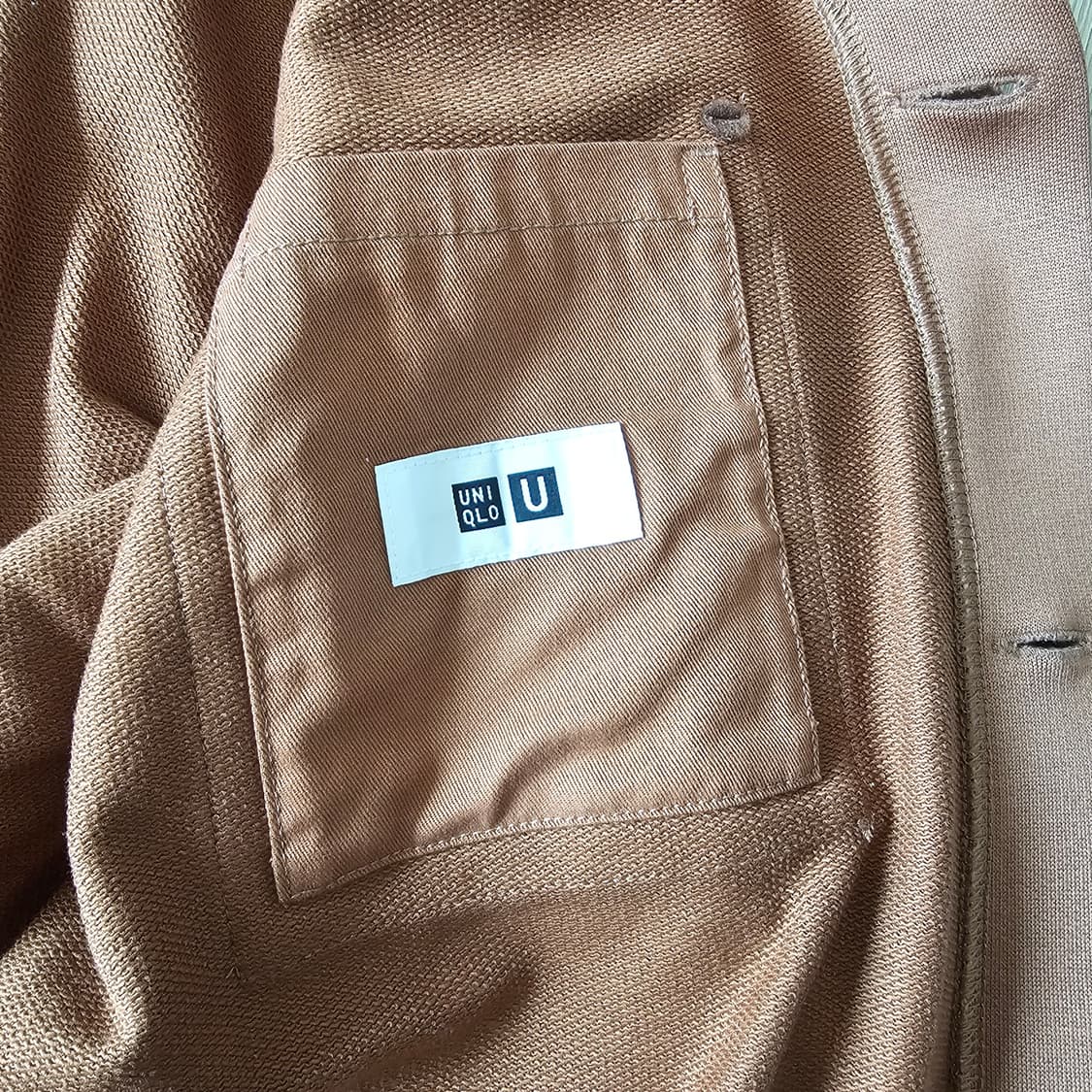 L 100 새제품) 유니클로 U 스웨트 가디건 브라운 르메르 간절기 상품이미지7