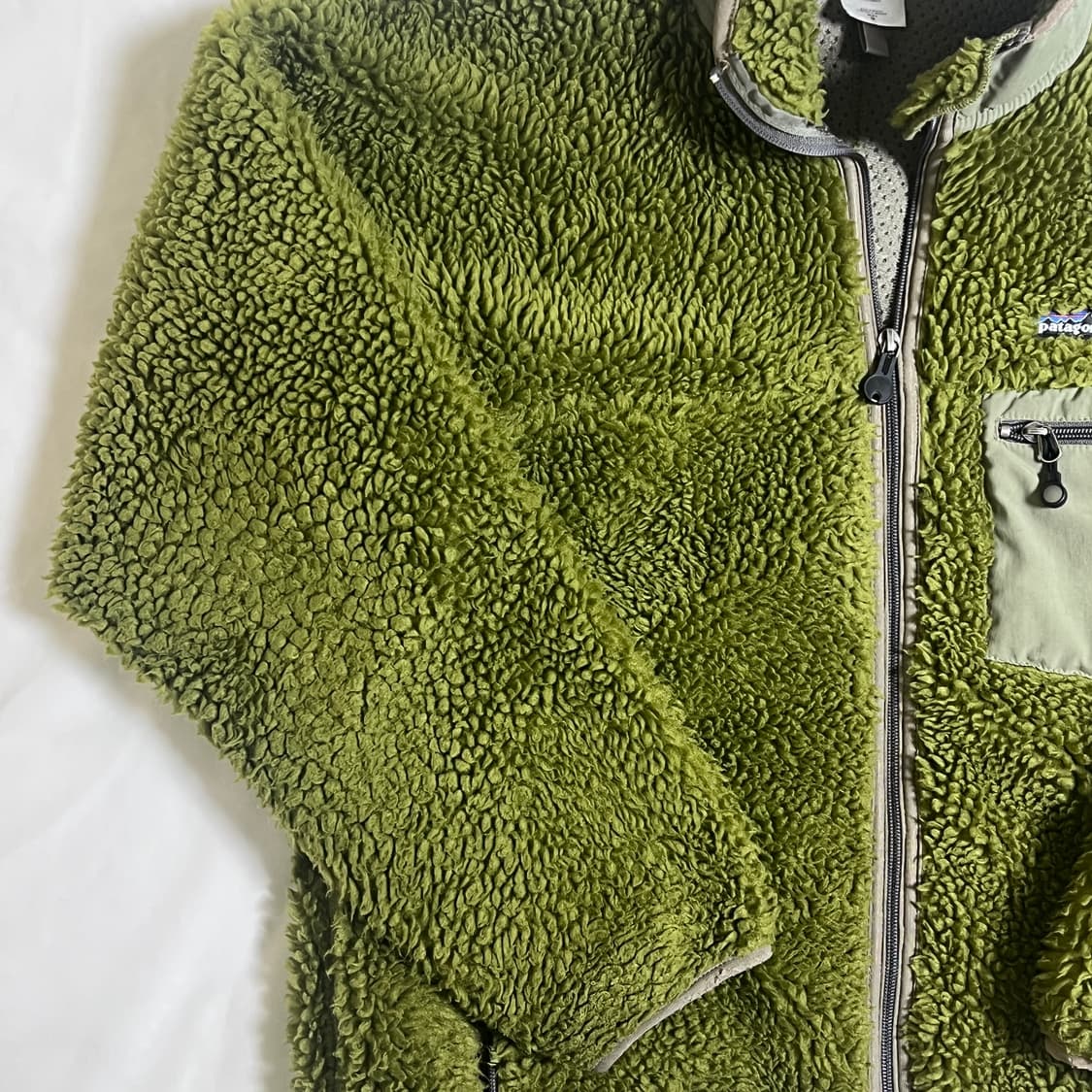 빈티지 파타고니아 딥파일 가디건 모스그린 M 상품이미지5