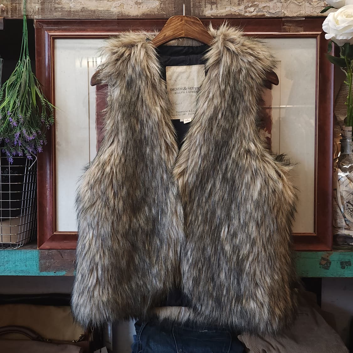 폴로 데님앤서플라이 여성용 퍼 베스트 M 상품이미지1