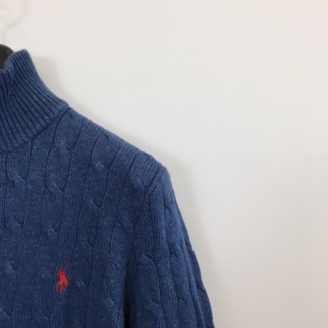폴로 랄프로렌 실크 케이블 하프집업니트 90-95  상품이미지2