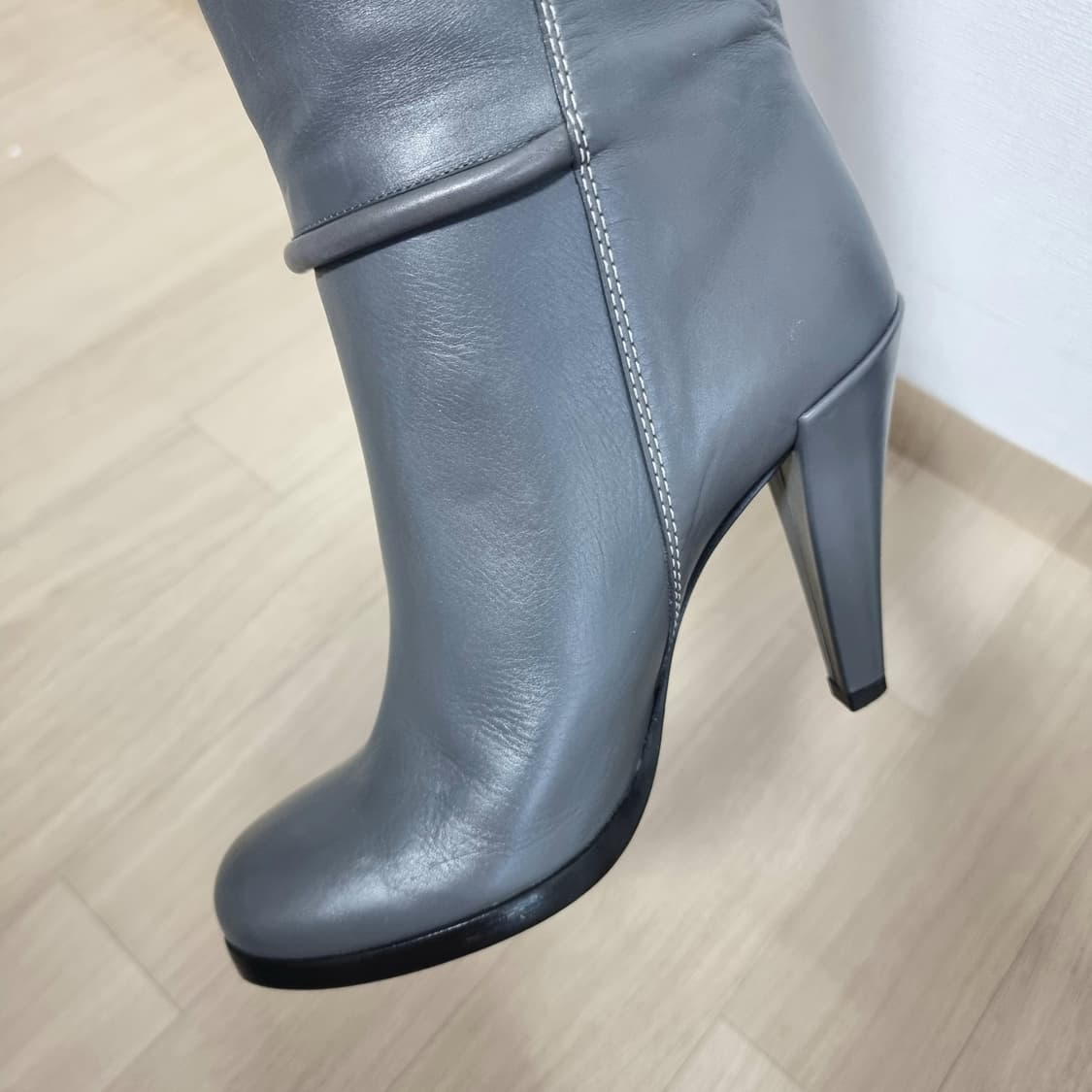 GUCCI 구찌 레더 앵클부츠 롱부츠 힐 슈즈 (225/표기35.5) 상품이미지6