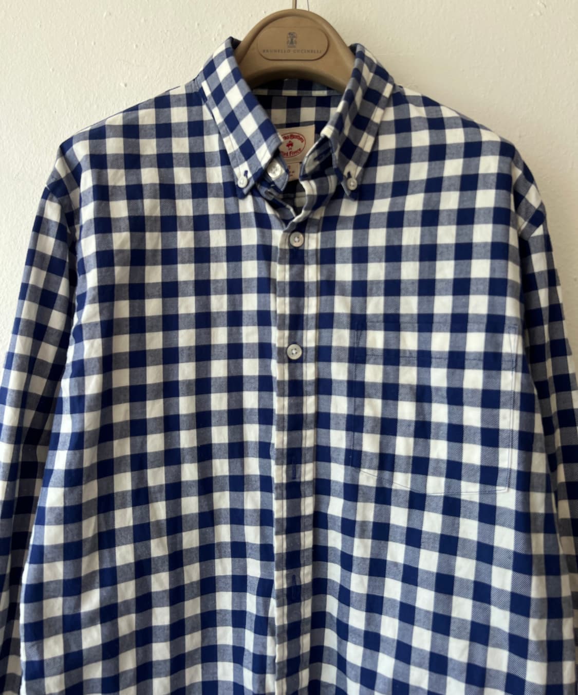 브룩스브라더스 네이비 체크 코튼긴팔셔츠
 상품이미지2