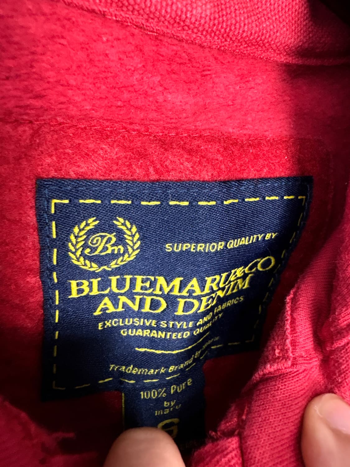 BLUEMARU&CO 스티치 디테일 빈티지 레드 후드집업 A3759 상품이미지5