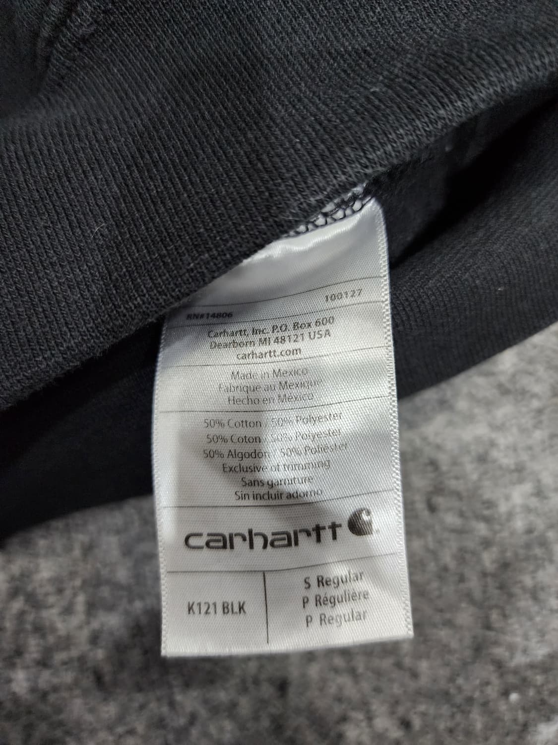 칼하트 미드웨이트 오리지널 기모 후드티 S 상품이미지5