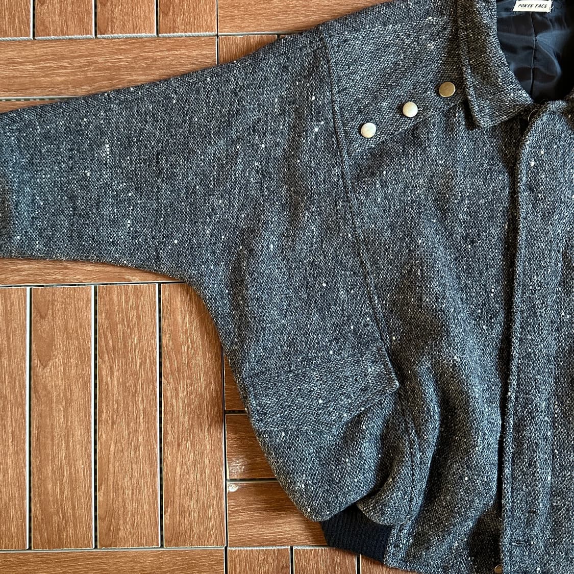 Pokerface tweed wool bomber jacket 상품이미지3