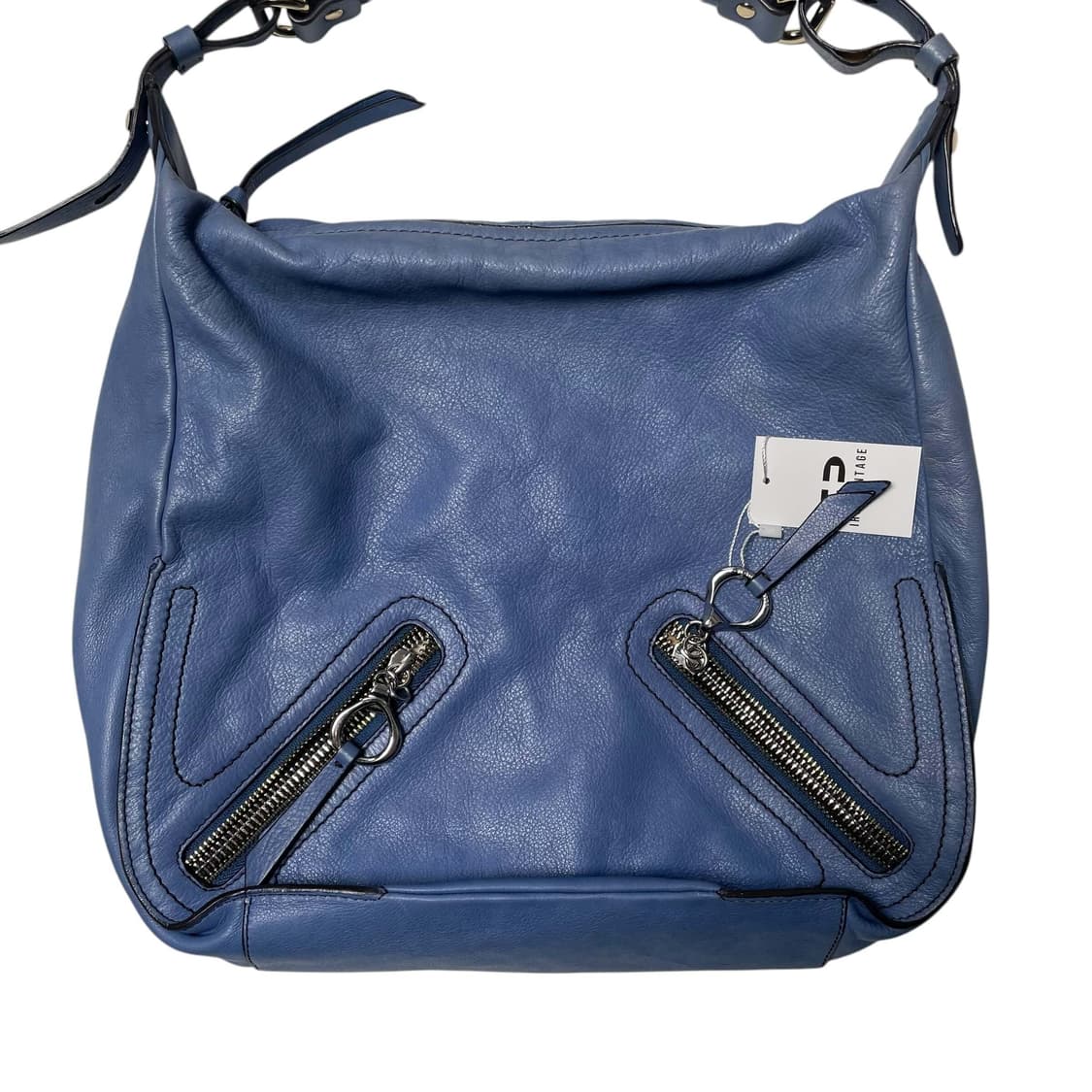 Francescobiasia 화살 스티치 블루레더백 상품이미지2