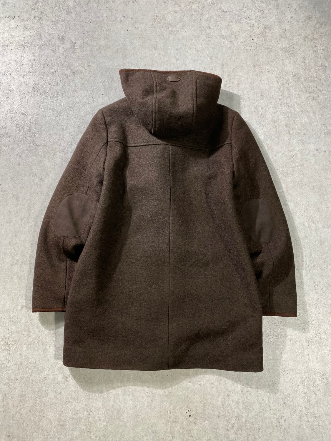 [M] Keith London 브라운 울 후드 시어링 코트 상품이미지4