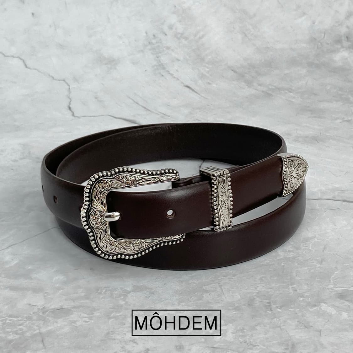 [Uinsex] 클래식 웨스턴 이태리가죽 벨트 브라운 상품이미지9