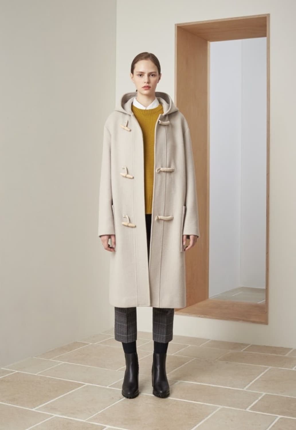 아이보리 떡볶이 코트 상품이미지1