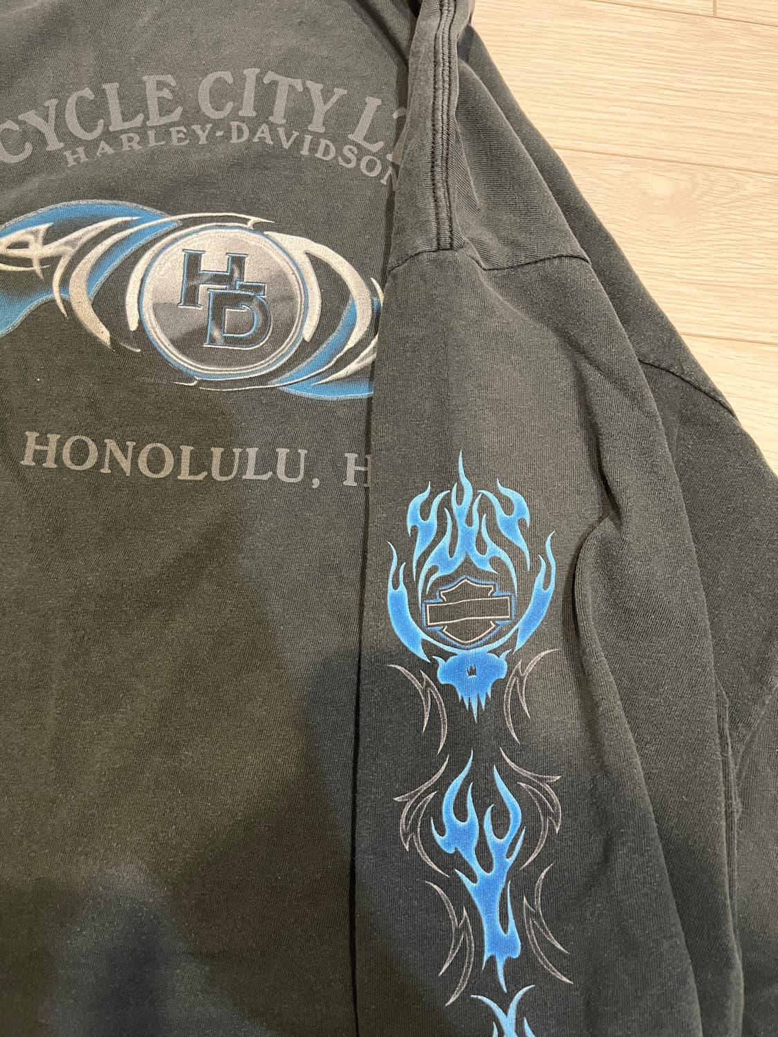 할리데이비슨 빈티지 롱슬리브 플레임 L 상품이미지4