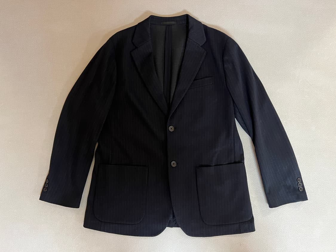 유니클로 스트라이프 감탄 재킷 자켓(네이비) XL 상품이미지1