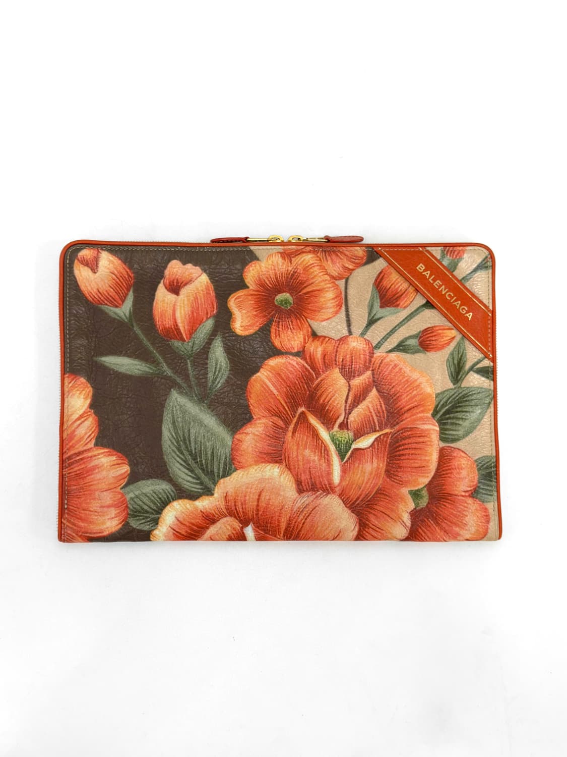 Balenciaga Floral Print Leather Clutch 상품이미지2
