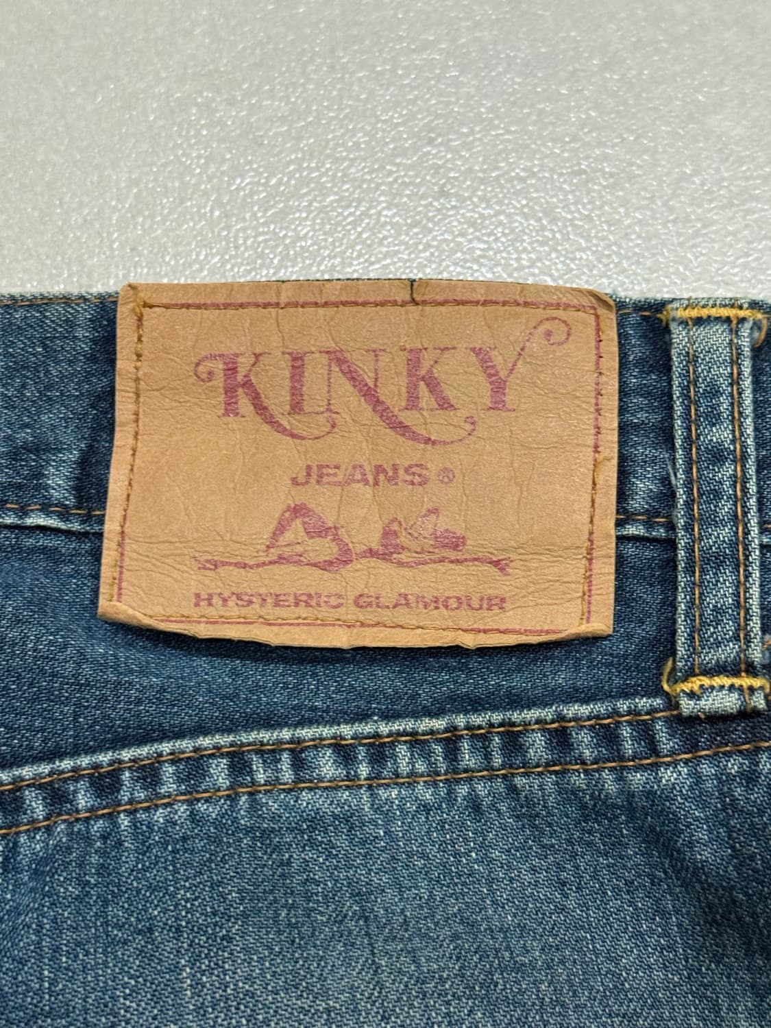 히스테릭 글래머 아카이브 스티칭 자수 와이드 플레어 데님 팬츠 바지 상품이미지3