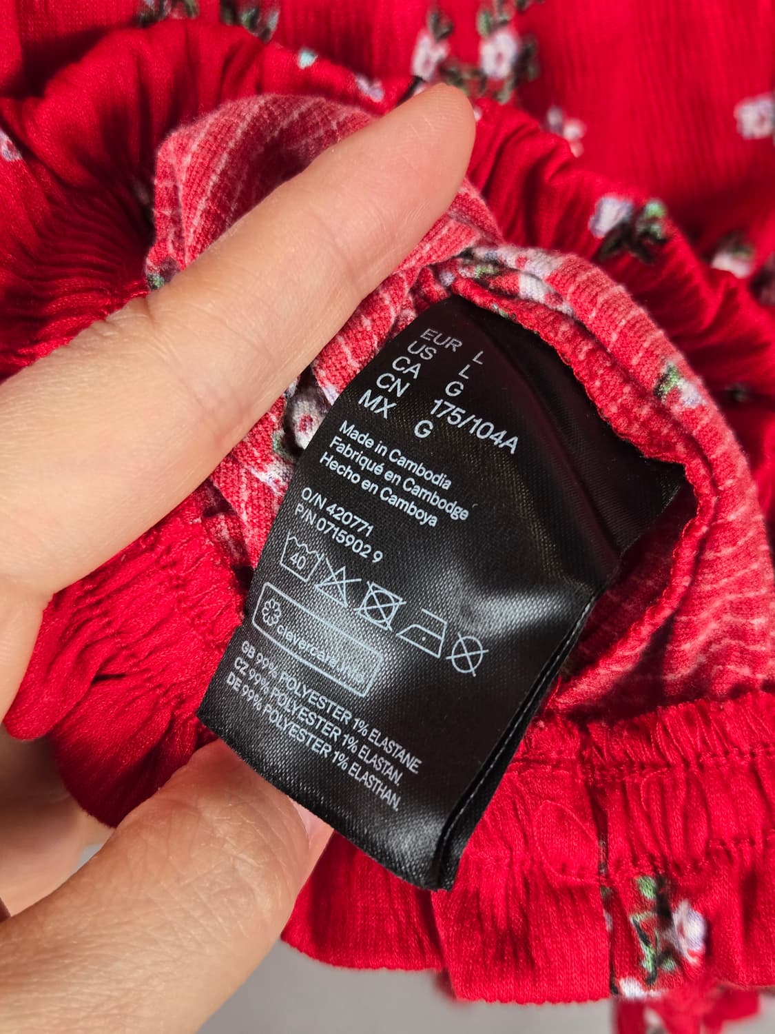 [무료배송]H&M 오프숄더 플라워 밴딩 퍼프소매 사브리나 블라우스 L 상품이미지9