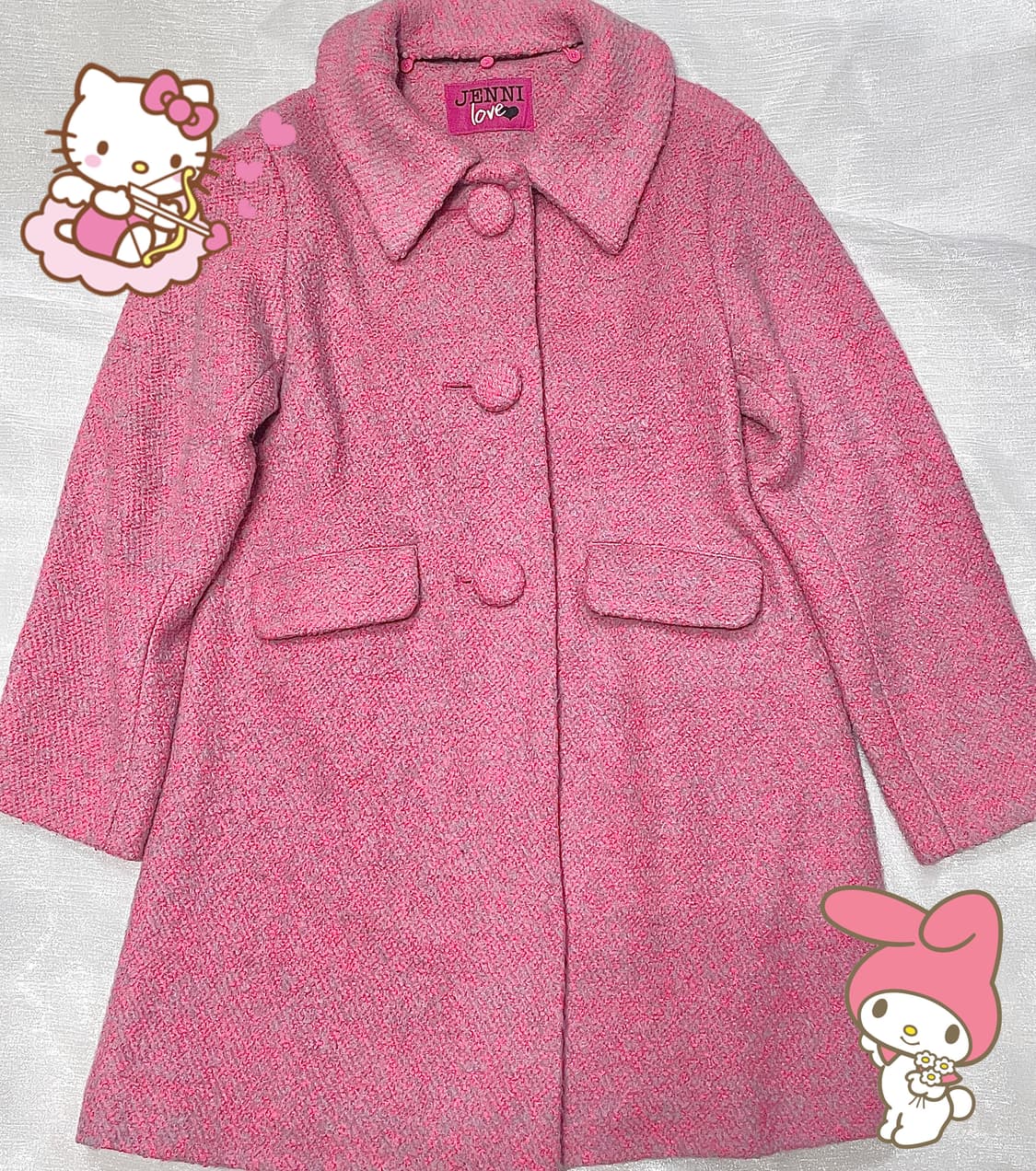 빈티지 마멜깔 진핑크 모직 코트 상품이미지1