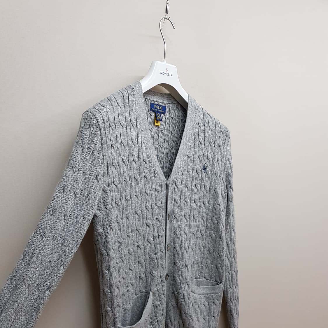 폴로 랄프로렌  케이블 코튼 브이넥 가디건 보이즈 XL사이즈 상품이미지3